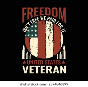 Freedom Veteran T Shirt Design