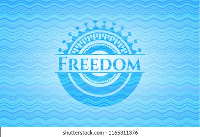 Freedom water badge.