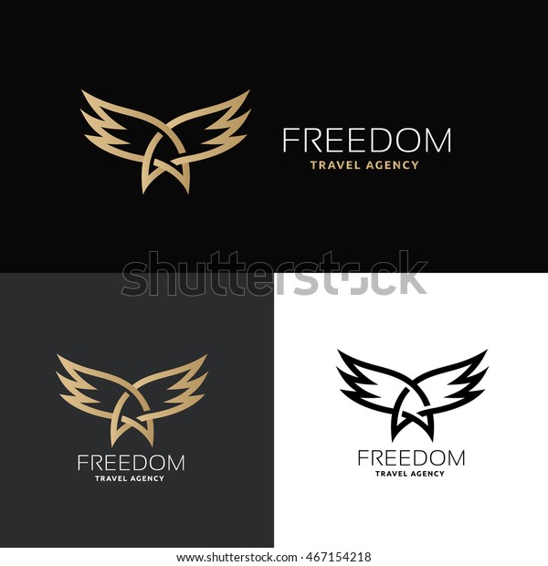 Freedom Wing Logo Stock Vector (Royalty Free) 467154218 | Shutterstock