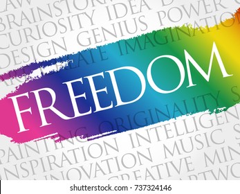 Freedom Word Cloud Collage Business Concept Stock Vector (Royalty Free ...