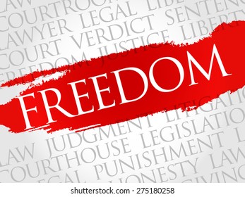 Freedom word cloud concept