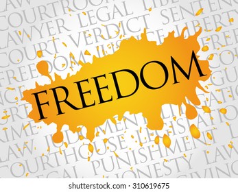 Freedom word cloud concept