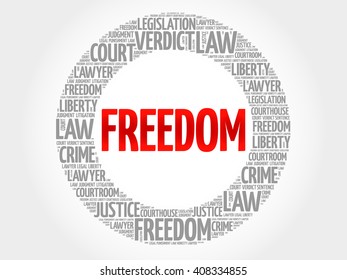 Freedom word cloud concept