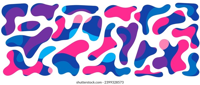 Freeform blob shapes. Abstracts amoeba shapes, freeform organic elements
