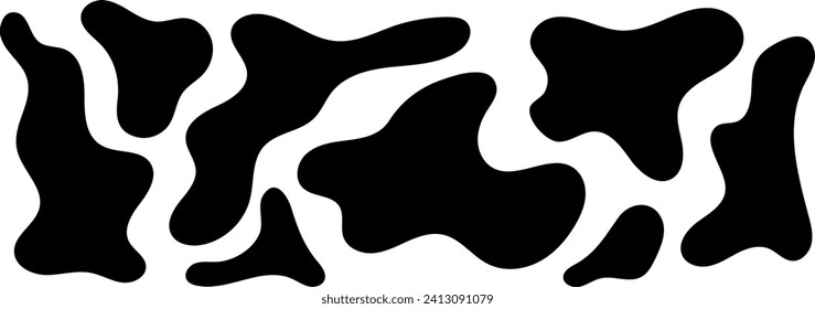 Freeform blob shapes. Abstracts amoeba shapes, freeform organic elements