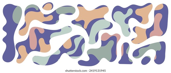 Freeform blob shapes. Abstracts amoeba shapes, freeform organic elements