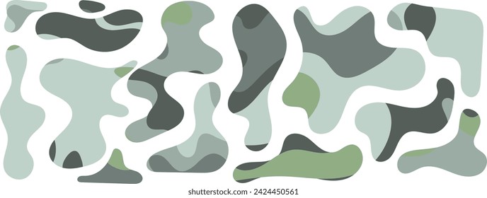 Freeform blob shapes. Abstracts amoeba shapes, freeform organic elements