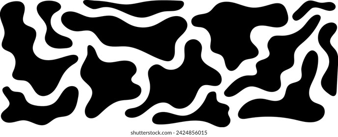 Freeform blob shapes. Abstracts amoeba shapes, freeform organic elements