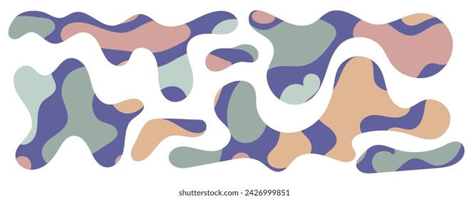 Freeform blob shapes. Abstracts amoeba shapes, freeform organic elements