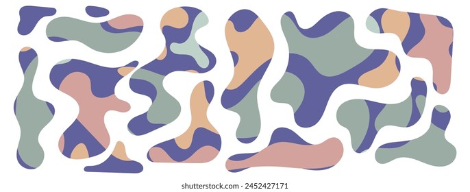 Freeform blob shapes. Abstracts amoeba shapes, freeform organic elements