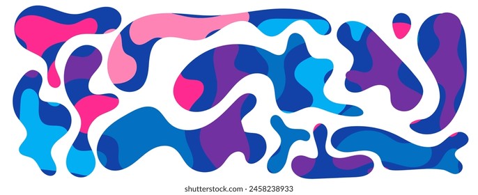 Freeform blob shapes. Abstracts amoeba shapes, freeform organic elements