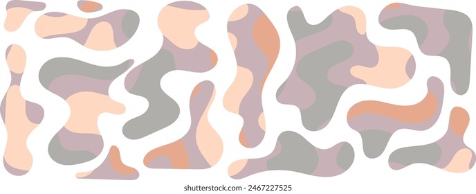 Freeform blob shapes. Abstracts amoeba shapes, freeform organic elements