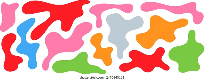 Freeform blob shapes. Abstracts amoeba shapes, freeform organic elements