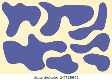 Freeform blob shapes. Abstracts amoeba shapes, freeform organic elements