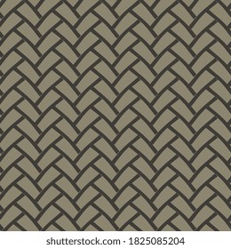 Freeform chevron seamless background modern geo ornament. Minimal monochrome herringbone crosshatch texture. Crisscross lines simple geometric zig zag all over design mono wax print block for textile.