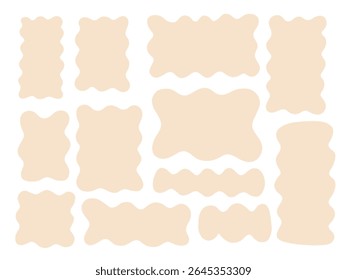 Forme libre Crème Abstrait Blob Silhouette. Un ensemble de 12 formes abstraites douces crème neutre dans un style silhouette de forme libre, y compris les formes de blobs minimes. Parfait pour le scrapbooking moderne de conception de disposition