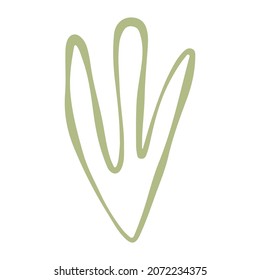 Freeform doodle Element.Minimalistische abstrakte boho Wasserfarbform.