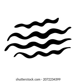 Elemento doodle de forma libre.Forma de acuarela abstracta y minimalista.