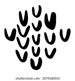 Elemento doodle de forma libre.Forma de acuarela abstracta y minimalista.