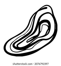 Elemento doodle de forma libre.Forma de acuarela abstracta y minimalista.