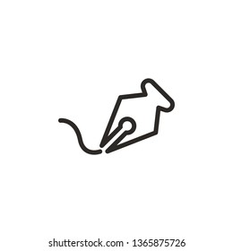 Freeform Pen vector icon. Element of design tool for mobile concept and web apps vector. Thin line icon for website design and development, app development. Vector icon