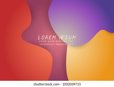 freeform shape and gradient melted abstract background for presentation, website banner, wallpaper, vector illustration