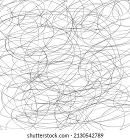Freehand Black Lines Texture On White Background