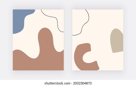 Freehand boho backgrounds with geometric shapes