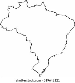 Sketch Map Of Brazil Freehand Brazil Map Sketch On White Stock Vector (Royalty Free) 519642121 |  Shutterstock