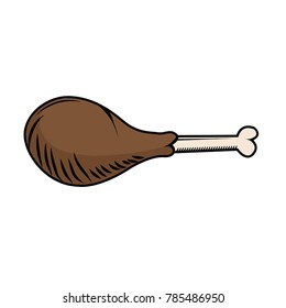 Freehand chicken meat vector