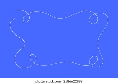 Freehand doodle line frame element