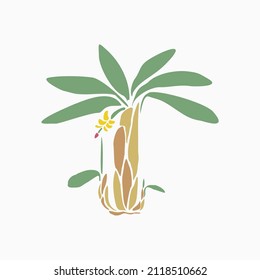 Freehand drawing of banana tree vector