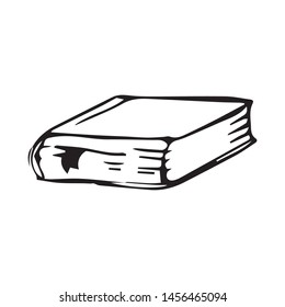 freehand drawing of a book