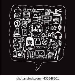 Freehand drawing Business doodles Illustration design