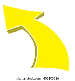 freehand drawing cartoon illustration pointing arrow