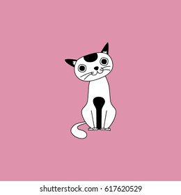 freehand drawing of cat doodle