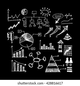 Freehand drawing charts Illustration design