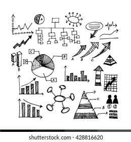 Freehand drawing charts Illustration design