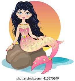 Freehand Drawing Mermaid