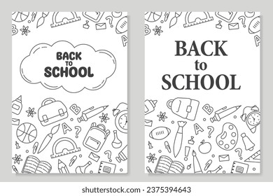 Freehand drawing school items.Concept of education. Online education.Doodle sketch style vector.Doodle school icon.Hand drawn stadying education.School supplies and creative elements.