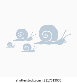 Dibujo a mano libre del vector de arte caracol