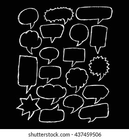 Freehand drawing speech bubble Illustration design