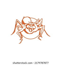 Vector de araña de dibujo a mano libre sobre fondo blanco
