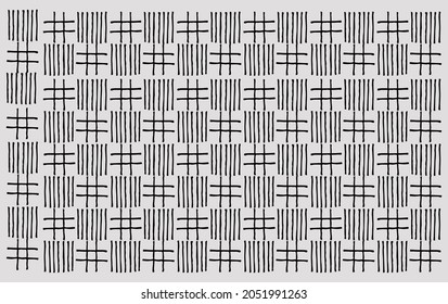 Freehand Drawing Square Ornament Design