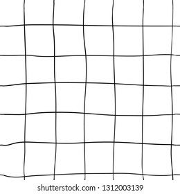 Freehand drawing with squares tile texture. Hand-drawn vector minimalist seamless pattern for your modern design.