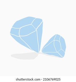 Freehand drawing of two diamonds type vector