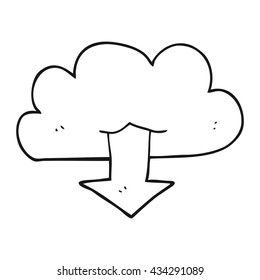 freehand drawn black and white cartoon download from the cloud