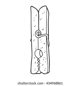 freehand drawn black and white cartoon peg