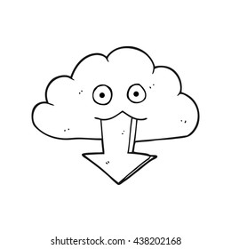 freehand drawn black and white cartoon download from the cloud