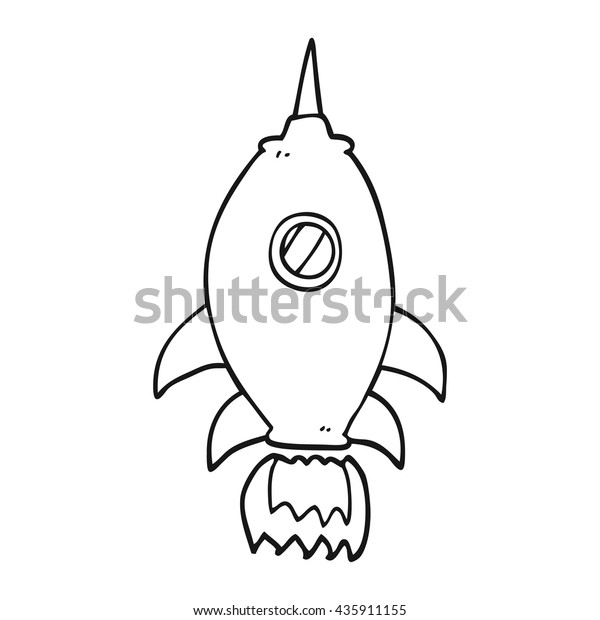 Spaceship Cartoon Black And White - Get Images